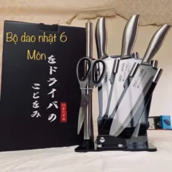 Stainless Steel Kitchen Knife Set with Holder
